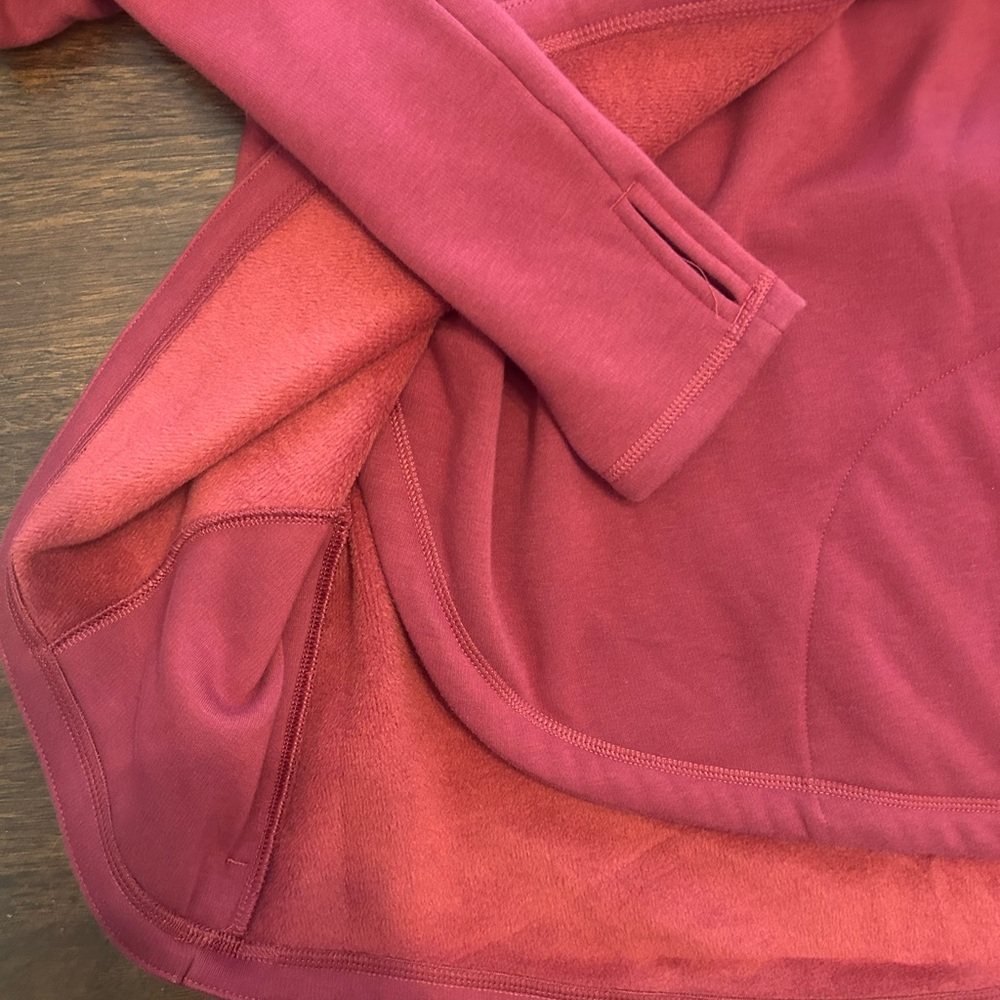 Athleta Rose-Red Half-Zip Pullover Sweatshirt - image 3